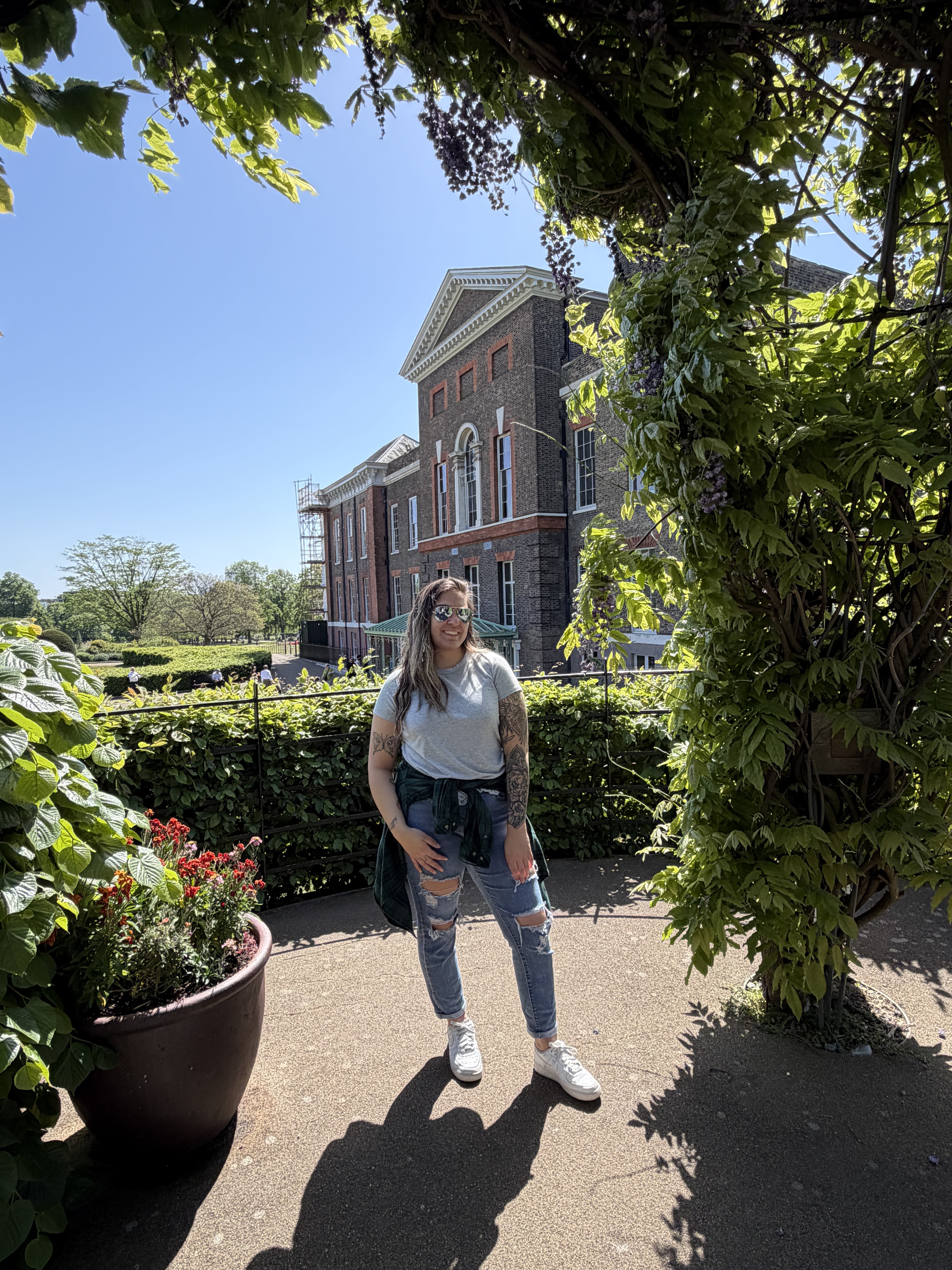 Manicured gardens at Kensington Palace in London